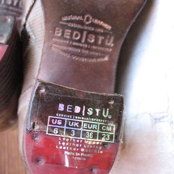 NWT Bed Stu Taupe Brown Ankle Booties Boots - Picture 9 of 9